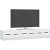 TV staliukas Televizoriaus spintelė su stalčių Balta 147 x 34,5 x 27 cm