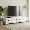 TV staliukas Televizoriaus spintelė su stalčių Balta 147 x 34,5 x 30 cm
