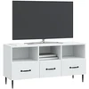 TV staliukas Televizoriaus spintelė su stalčių Balta 102 x 34,5 x 50 cm