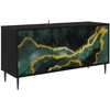 TV staliukas Televizoriaus spintelė WIJHE 102 x 33 x 51 cm Juodojo ąžuolo