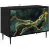 TV staliukas Televizoriaus spintelė WIJHE 69 x 33 x 50,5 cm Juodojo ąžuolo