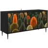 TV staliukas Televizoriaus spintelė ZAANDAM 102 x 33 x 51 cm Juodojo ąžuolo