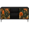 TV staliukas Televizoriaus spintelė ZAANDAM 102 x 33 x 51 cm Juodojo ąžuolo