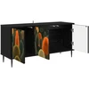 TV staliukas Televizoriaus spintelė ZAANDAM 102 x 33 x 51 cm Juodojo ąžuolo