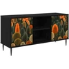 TV staliukas Televizoriaus spintelė ZAANDAM 102 x 33 x 51 cm Juodojo ąžuolo