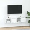 TV staliukas Televizoriaus spintelės, 2vnt., baltos, 60x31x25,5 cm, mediena