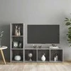 TV staliukas Televizoriaus spintelės, 2vnt., pilkos, 107x35x37cm, MDP