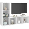 TV staliukas Televizoriaus spintelės, 2vnt., baltos, 107x35x37cm, MDP