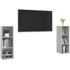 TV staliukas Televizoriaus spintelės, 2vnt., pilkos, 107x35x37cm, MDP