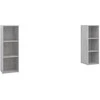 TV staliukas Televizoriaus spintelės, 2vnt., pilkos, 107x35x37cm, MDP