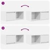 TV staliukas Televizoriaus spintelės, 2vnt., baltos, 60x31x25,5 cm, mediena