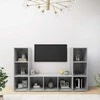 TV staliukas | Televizoriaus spintelė | 3 pcs 37 x 35 x 107.5 cm
