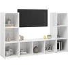 TV staliukas | Televizoriaus spintelė | 3 pcs 37 x 35 x 107.5 cm