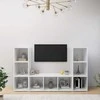 TV staliukas | Televizoriaus spintelė | 3 pcs 37 x 35 x 107.5 cm