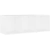 TV staliukas Televizoriaus spintelės, 4vnt., baltos, 107x35x37cm, MDP