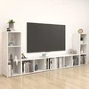TV staliukas Televizoriaus spintelės, 4vnt., baltos, 107x35x37cm, MDP