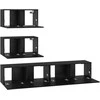 TV staliukas TV spintelių komplektas 4 pcs Juodojo ąžuolo Apdirbta mediena