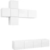 TV staliukas Televizoriaus spintelių komplektas, 7 dalių, baltas, MDP