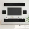 TV staliukas TV spintelių komplektas 8 pcs Juodas ąžuolas Apdirbta mediena