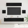 TV staliukas TV spintelių komplektas 7 pcs Juodas ąžuolas Apdirbta mediena