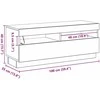 TV staliukas Televizoriaus spintelė 100 x 35 x 40 cm Juodas ąžuolas