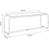 TV staliukas Televizoriaus stovas 113.5 x 35.5 x 42 cm Dūminio ąžuolo