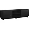 TV staliukas Televizoriaus stovas 140 x 34,5 x 40 cm Juoda Apdirbta mediena