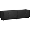 TV staliukas Televizoriaus stovas 140 x 34,5 x 40 cm Juoda Apdirbta mediena
