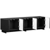 TV staliukas Televizoriaus stovas 140 x 34,5 x 40 cm Juoda Apdirbta mediena