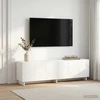 TV staliukas Televizoriaus stovas 140 x 34,5 x 40 cm Balta Apdirbta mediena