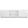 TV staliukas Televizoriaus stovas 140 x 34.5 x 40 cm Itin blizgi balta