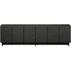TV staliukas Televizoriaus stovas 140 x 34,5 x 40 cm Juoda Apdirbta mediena