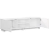 TV staliukas Televizoriaus stovas 140 x 34.5 x 40 cm Balta Apdirbta mediena