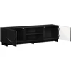 TV staliukas Televizoriaus stovas 140 x 34,5 x 40 cm Juoda Apdirbta mediena