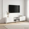 TV staliukas Televizoriaus stovas 180 x 34,5 x 40 cm Balta Apdirbta mediena