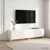 TV staliukas Televizoriaus stovas 179.5 x 34.5 x 40 cm Balta