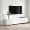 TV staliukas Televizoriaus stovas 179.5 x 34.5 x 40 cm Itin blizgi balta