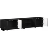 TV staliukas Televizoriaus stovas 179.5 x 34.5 x 40 cm Juoda