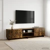 TV staliukas Televizoriaus stovas 179.5 x 34.5 x 40 cm Dūminio ąžuolo