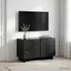 TV staliukas Televizoriaus stovas 60 x 34,5 x 40 cm Juoda Apdirbta mediena