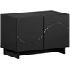 TV staliukas Televizoriaus stovas 60 x 34,5 x 40 cm Juoda Apdirbta mediena