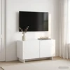 TV staliukas Televizoriaus stovas 60 x 34,5 x 40 cm Balta Apdirbta mediena