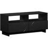 TV staliukas Televizoriaus stovas 90 x 34.5 x 40 cm Juoda Apdirbta mediena