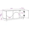 TV staliukas Televizoriaus stovas 90 x 34.5 x 40 cm Itin blizgi balta