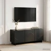 TV staliukas Televizoriaus stovas 90 x 34.5 x 40 cm Juoda Apdirbta mediena