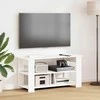 TV staliukas Televizoriaus stovas Balta 100 x 40 x 50 cm