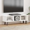 TV staliukas Televizoriaus stovas Balta 100 x 35 x 35 cm Apdirbta mediena