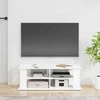 TV staliukas Televizoriaus stovas Balta 96 x 35 x 33,5 cm