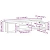 TV staliukas Televizoriaus stovas HILL 158 x 40 x 39.5 cm Medus ruda