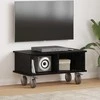 TV staliukas Televizoriaus stovas Juodas ąžuolas 68,5 x 35 x 35 cm